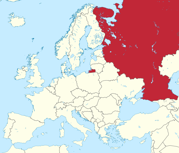 Russia in Europe map