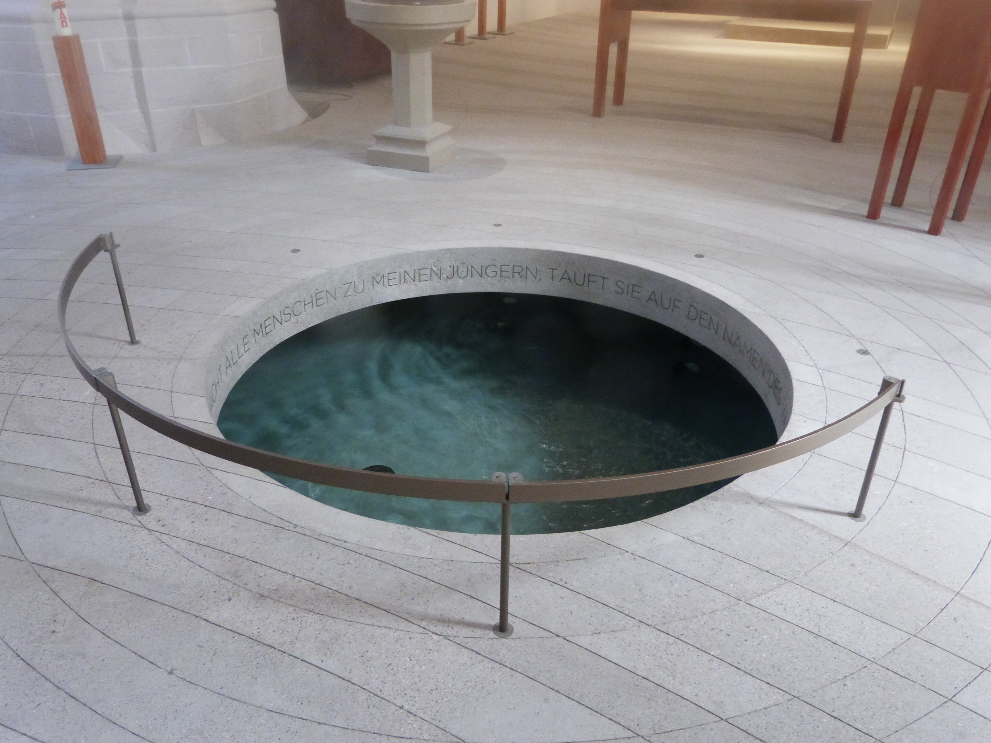 The new font in the church in which Martin Luther was baptised